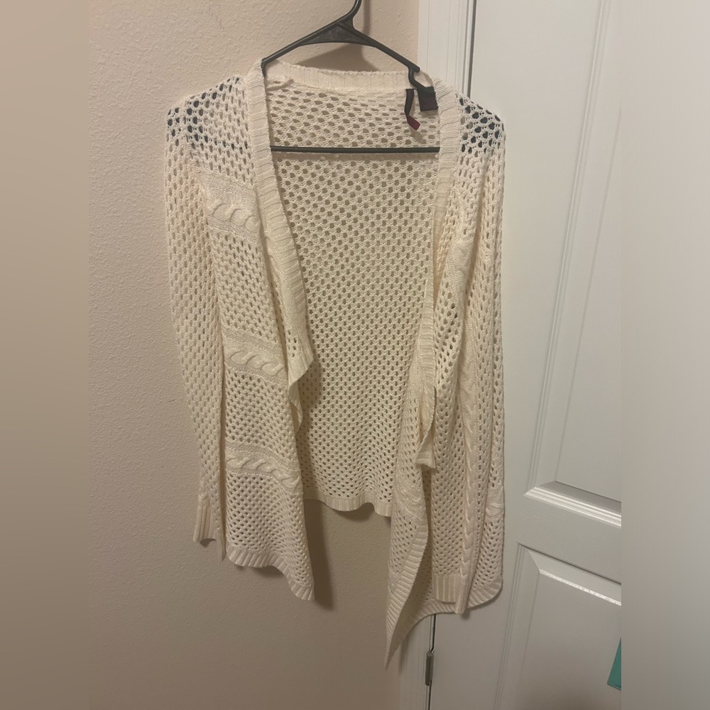 White cardigan